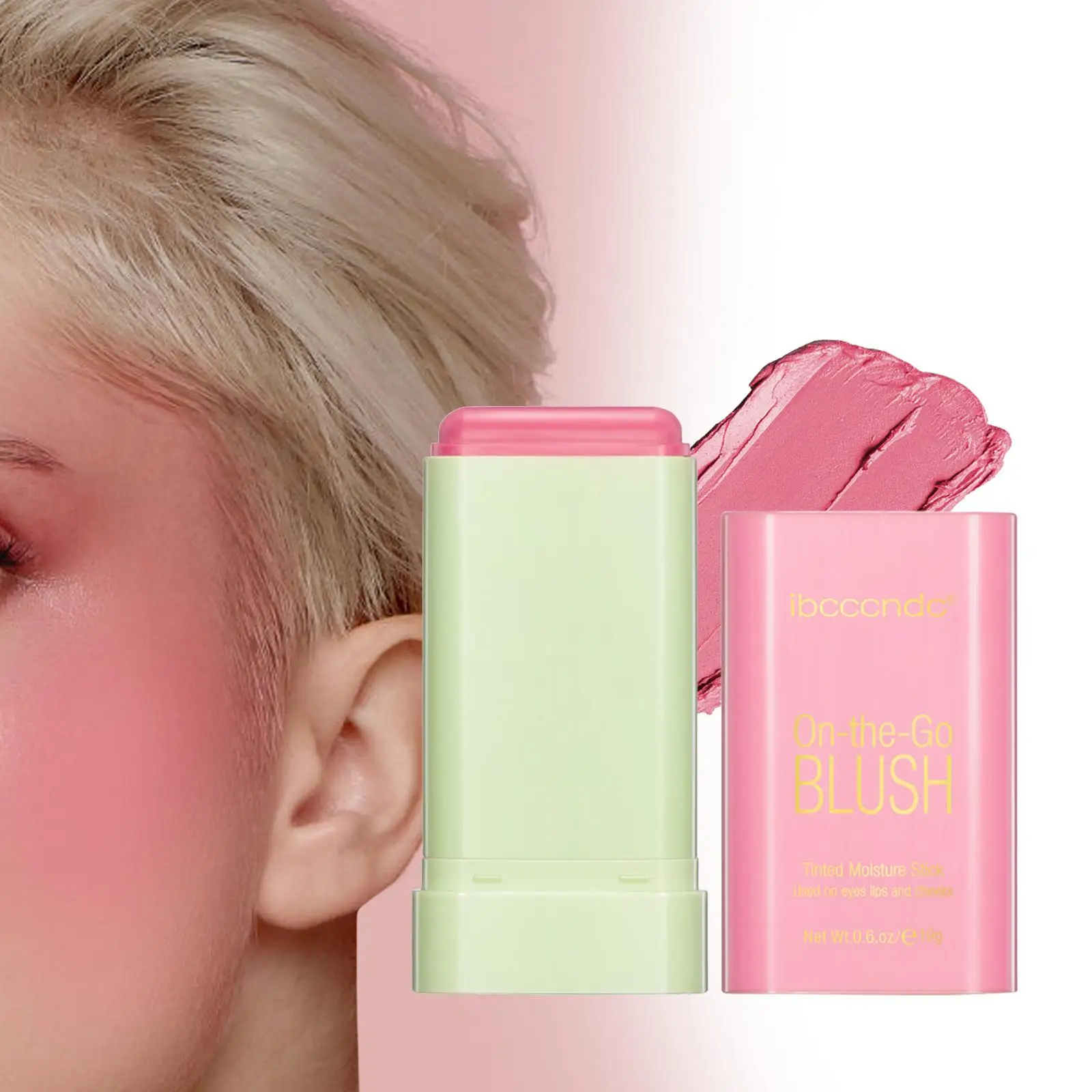 防水ブラッシュスティック ビルダブルブラッシャー クリーム化粧品 長時間持続するフェイスメイク チークと唇用