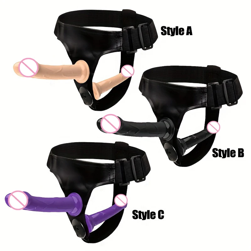 Doppel Penis Realistischer Dildo Strapon Ultra Elastischer Harness Gürtel Strap on Big Dildo Erwachsene Sex Spielzeug für Frau Lesben Sex Spielzeug