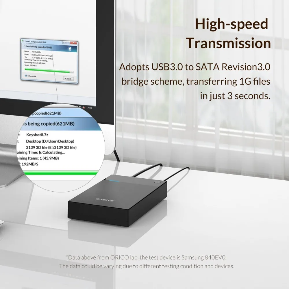 Чехол ORICO для жесткого диска 3,5 дюйма, 12 В, портативный корпус SATA на USB 3,0, Поддержка жесткого диска 16 ТБ, UASP 3599U3 3588US3