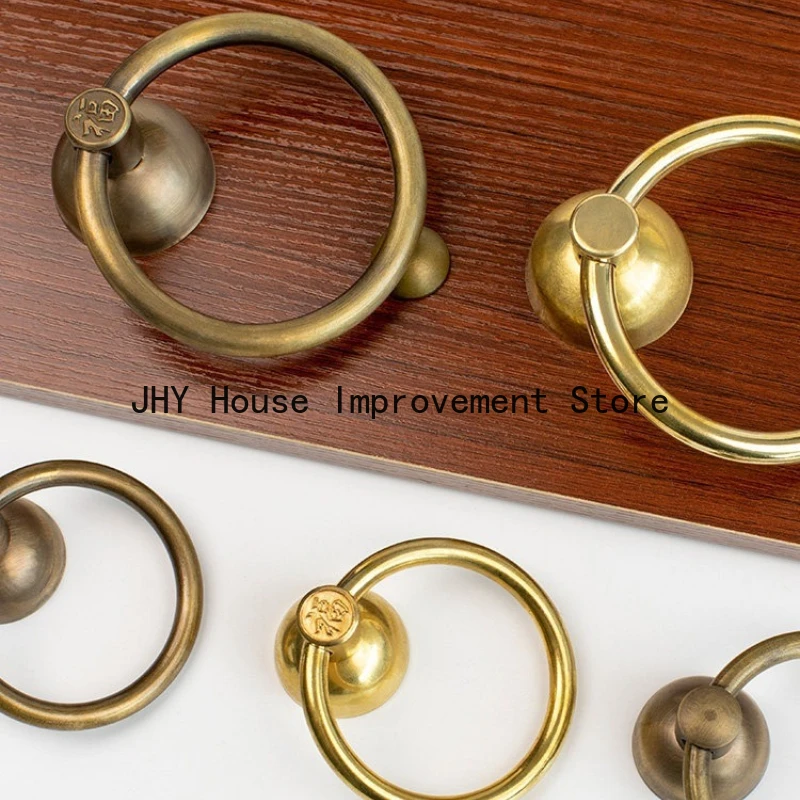 

Vintage Solid Brass Wood Door Knocker Heavy Duty Furniture Handle for Home Decor Premium Quality Durable Design Retro Style