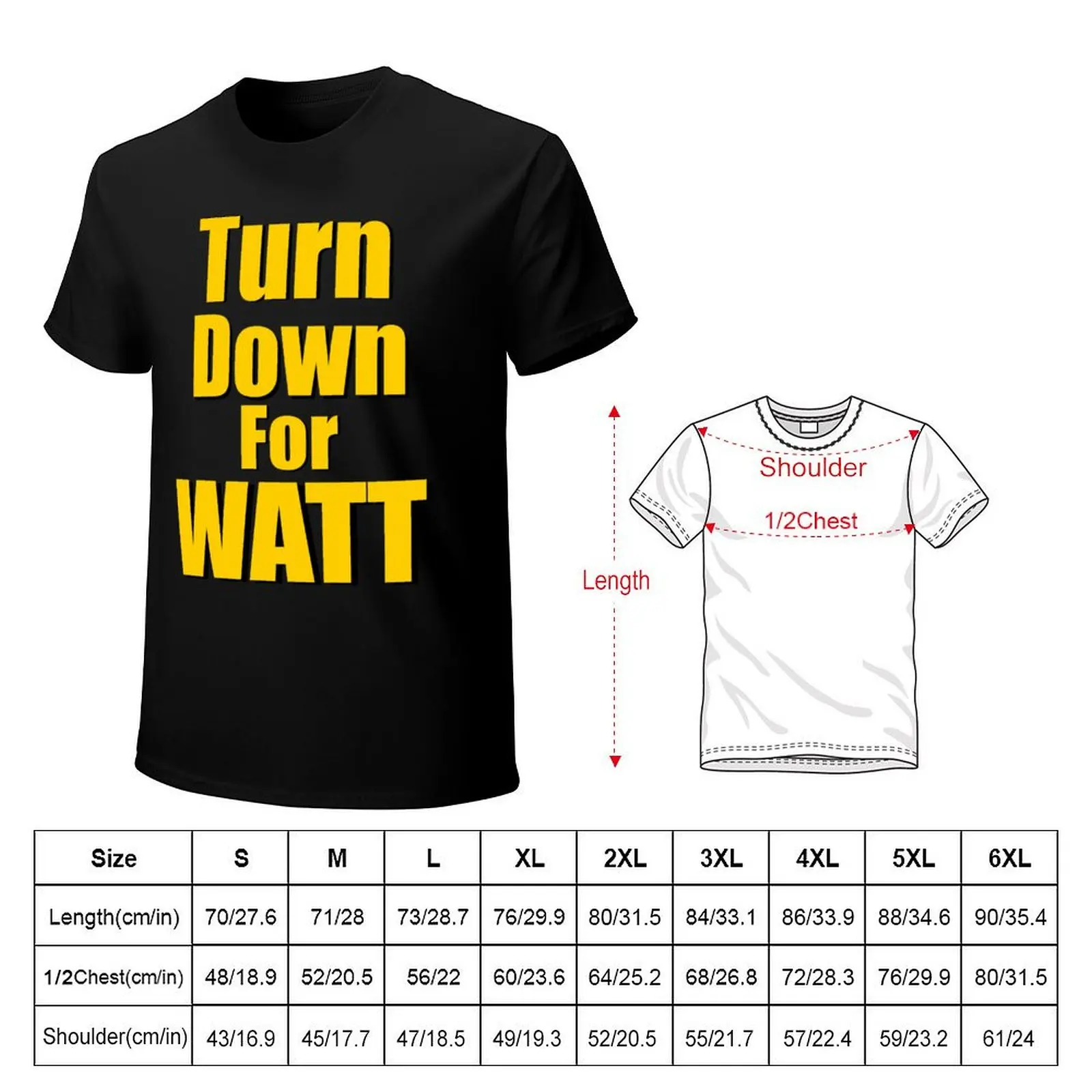 Turn Down for WATT T-Shirt Athletic Quick Dry T-Shirt for Men