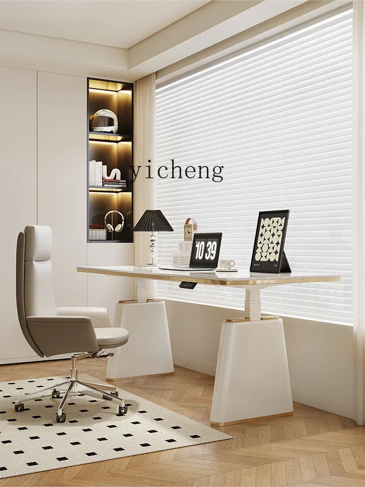 XL Electric Lifting Table Workbench Computer Desk Standing Home High-Grade Stone Plate Desk