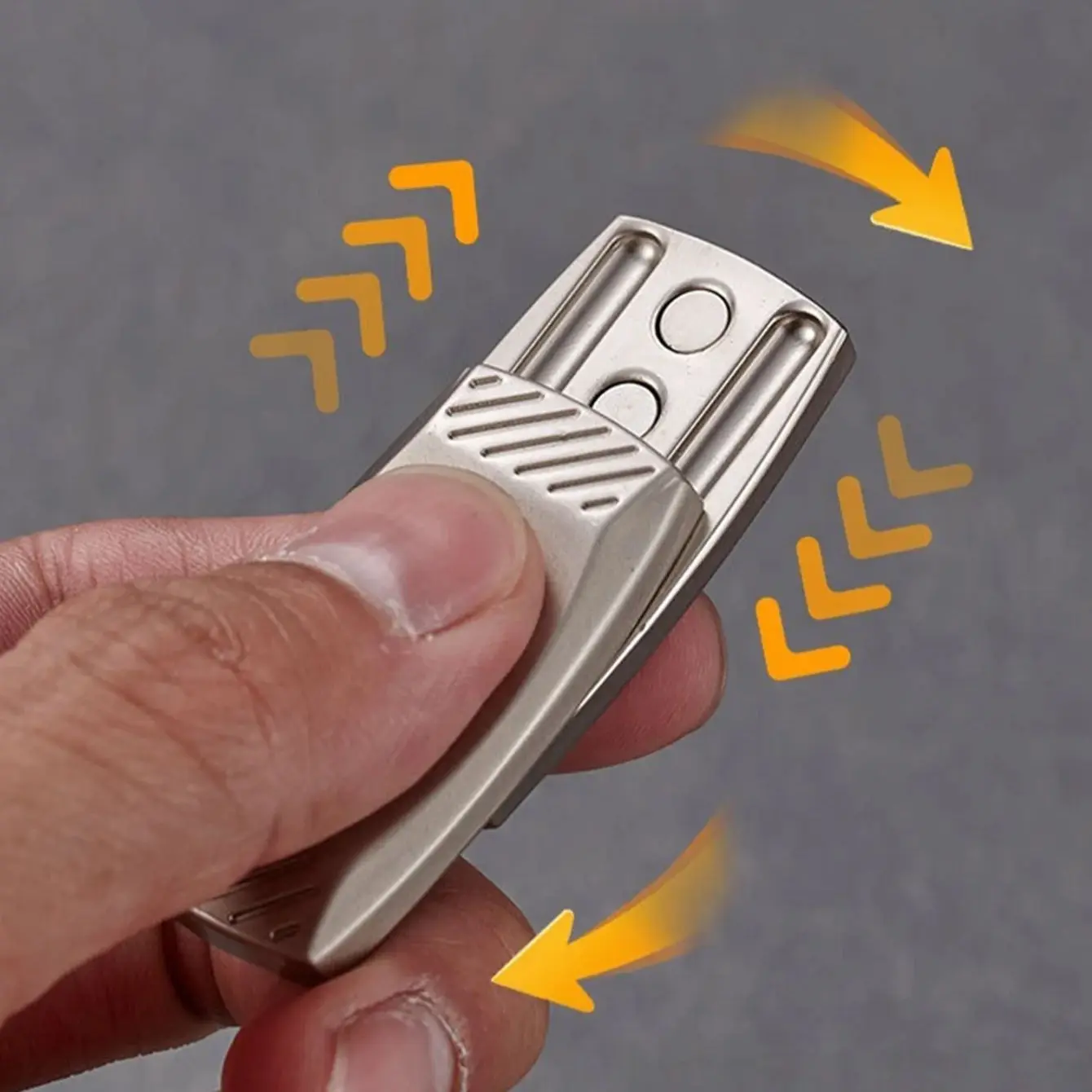 Metal Haptic Slider Push Card Fidget Toy Fingertip Gyroscope for Adult Stress Relief Cool Office Desk Gadget Gift