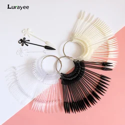 50pcs Nail Swatch Sticks Display Sticks Nail Art Supplies for Gel Nail Polish Color Display Tips Bow-Knot Cute Practice Board