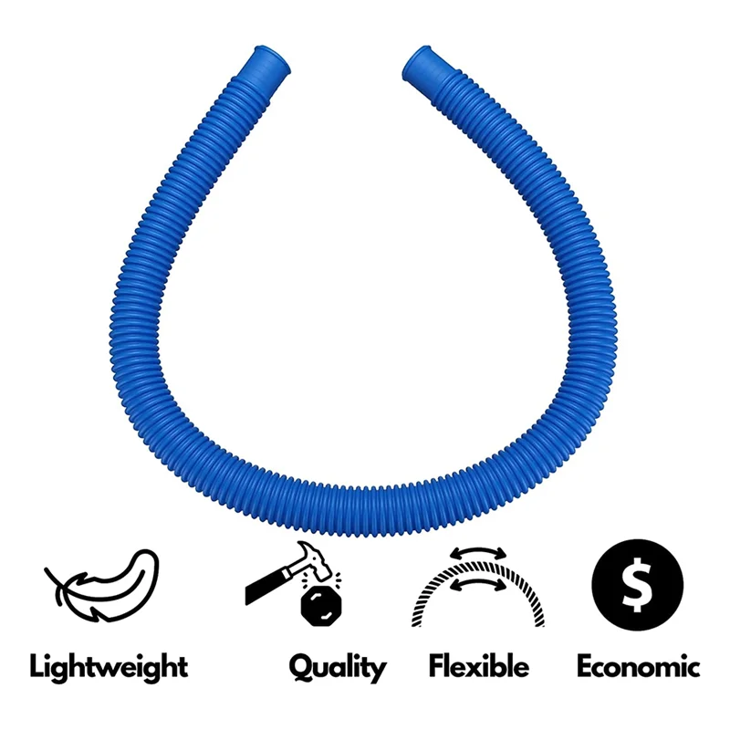 

B62B-Pool Pump Replacement Hose,1.5M For Compatible With Intex Filter Pump 300,330,530 And 1000 Pool Include 6 Hose Clamps