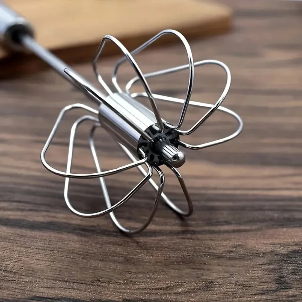 Durable Stainless Steel Egg Beater Semi-Automatic Mixer for Effortless Egg Cream Mixing Stirring and Beating for Kitchen Baking