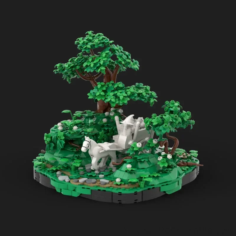 Nieuwe De Ringen Film Landschap Modulaire Rivendelles De Shire Bomen Model Moc Bouwstenen DIY Creatieve Montage Bricks Speelgoed Gift