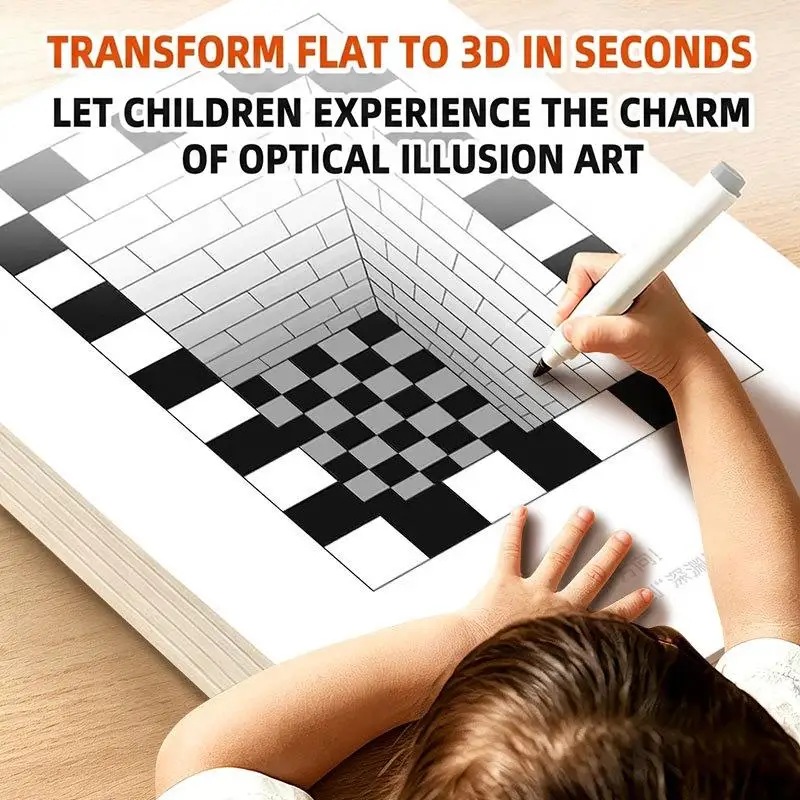 1/3Pcs 3D Stereo Kids Educational Graffiti , Fun & Creative Painting Doodle Book