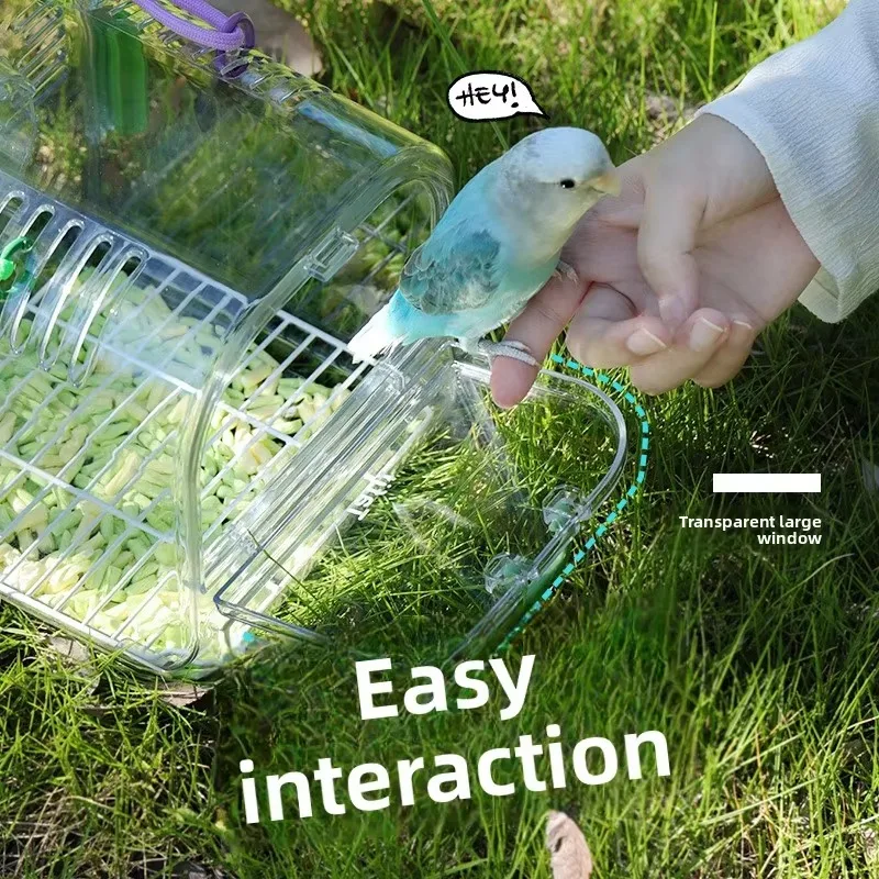 Portable Transparent Bird Carrier Bag for Parrot Breathable Take Out Cage for Small Birds Outdoor Travel Parakeet Cage Wholesale