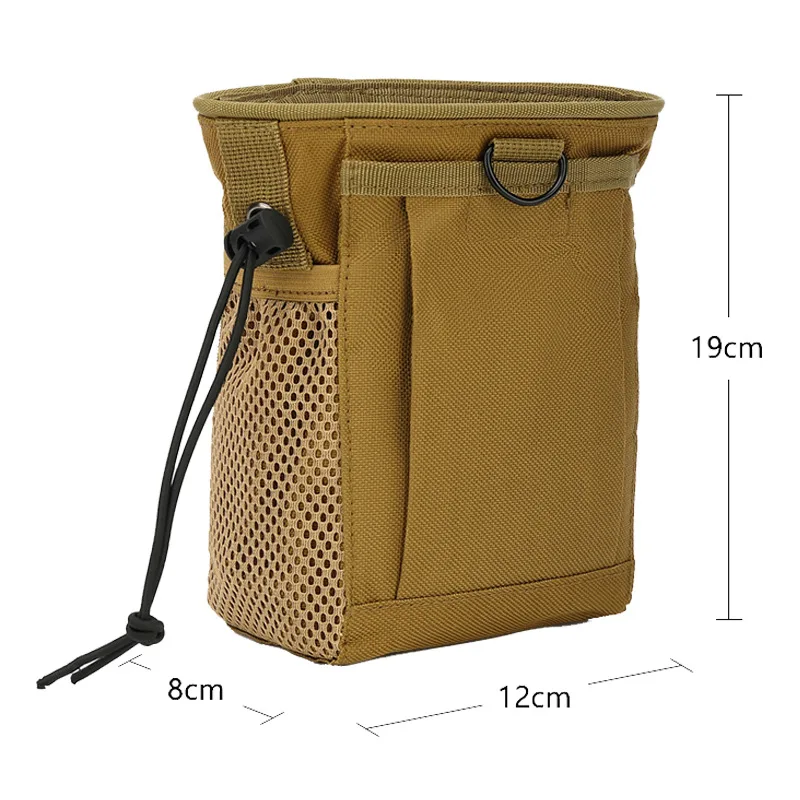 Molle-bolsa de basura para caza, bolsa de recuperación de revistas, cinturón de munición, riñonera de cintura, funda ajustable para teléfono al aire libre