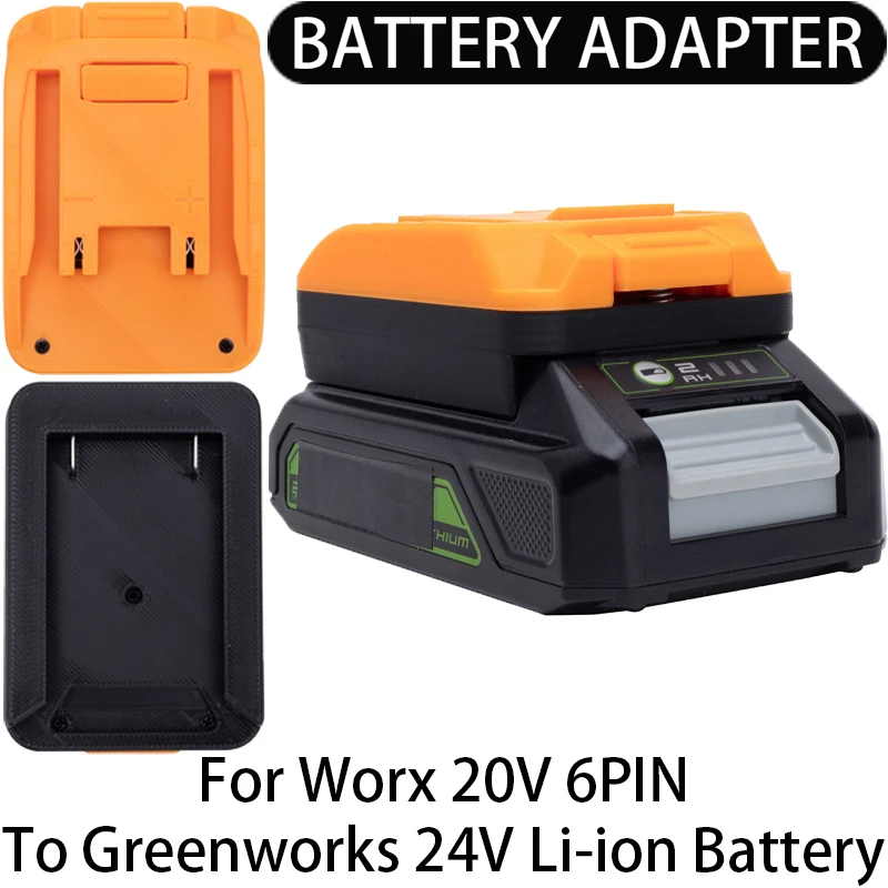 

Адаптер/преобразователь для литий-ионных инструментов Worx 20 В, 6 контактов, адаптер/преобразователь для литий-ионного аккумулятора Greenworks 24 В, аксессуар для электроинструмента