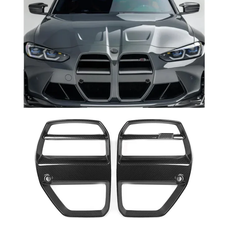 Vor-style Dry Carbon Fiber grille For BMW G80 G82 G83 2021+ Front Center Grill replacement car Front Bumper grills