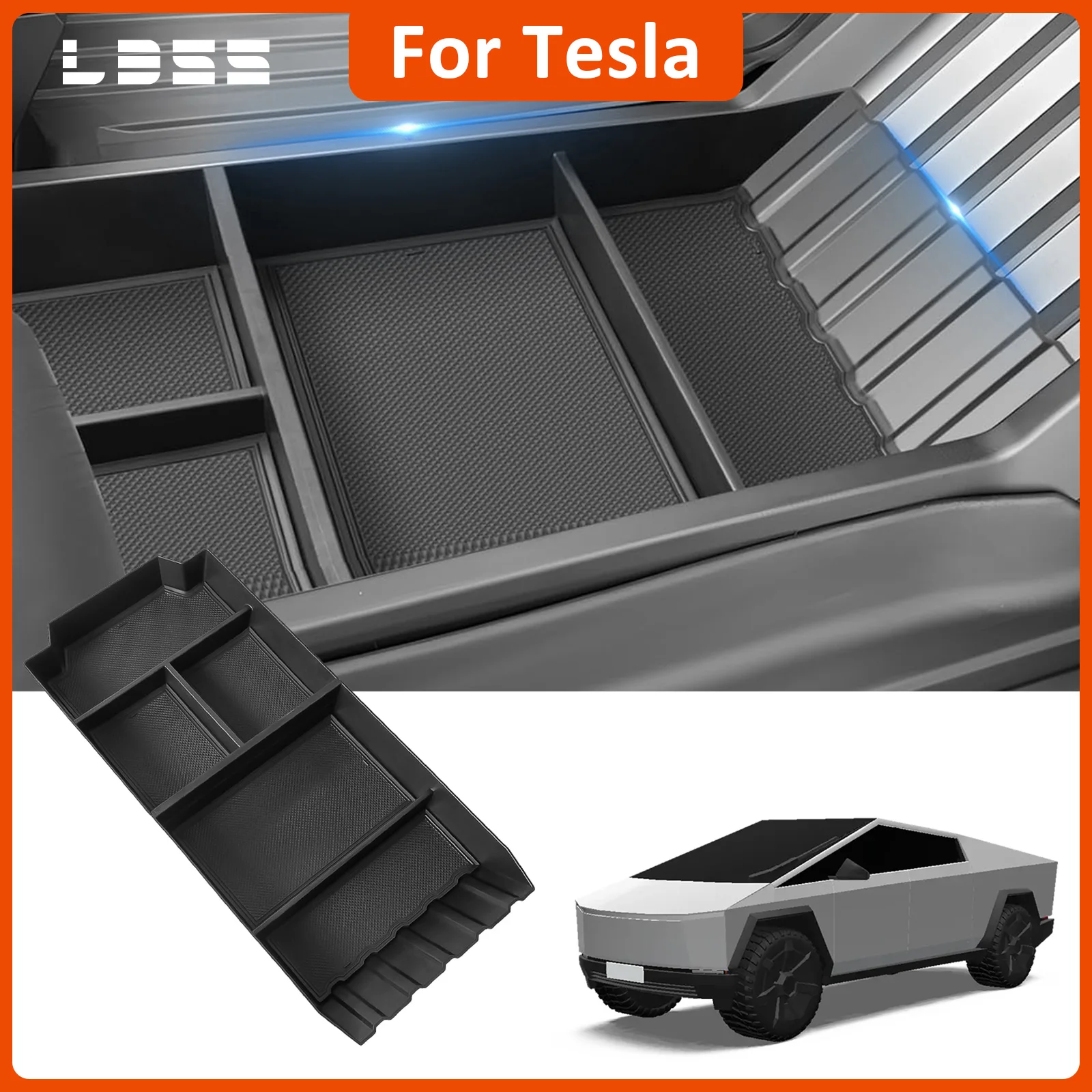 

Lower Center Console Organizer Tray Floor Console Organizer Storage Tray for Tesla Cybertruck Accessories 2024