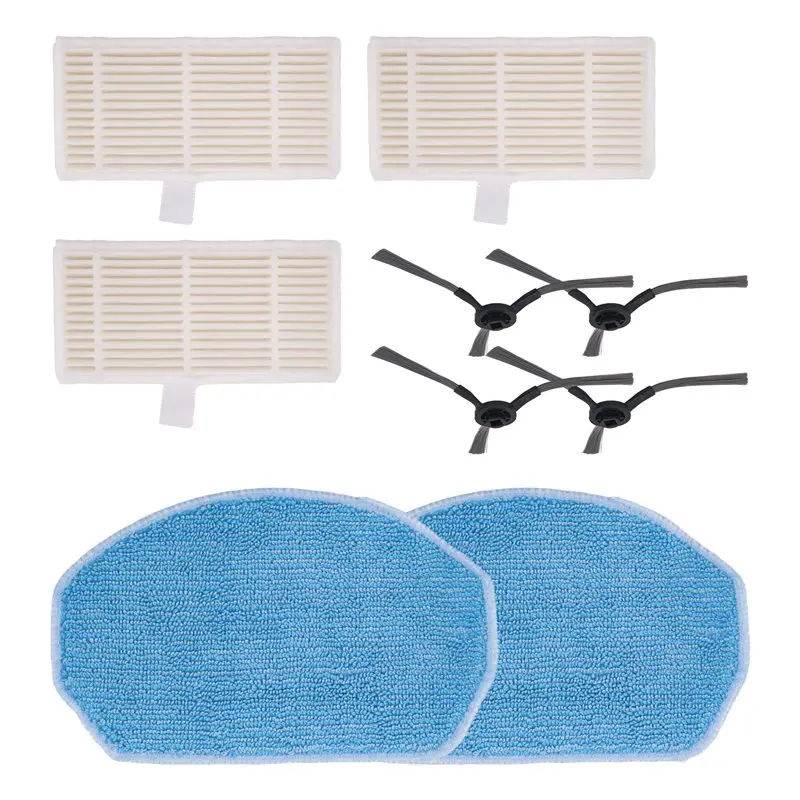B52C For Midea VCR04W Robot Vacuum Cleaner Replacement Accessories Kit Washable Side Brush Hepa Filter Mop Cloth