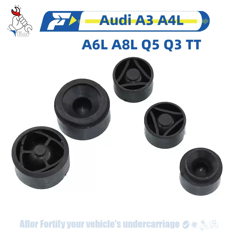 

4pcs For Audi A3 A4L A6L A8L Q5 Q3 TT Engine Cover Gasket Upper Cover Plate Rubber Pad Rubber Pier Rubber Buffer