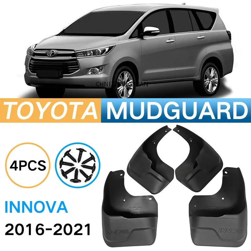 4x for Toyota Innova 2016-2021 Mudguards Mudflaps Fender Mud Flap Splash Mud Guards Protect Accessories