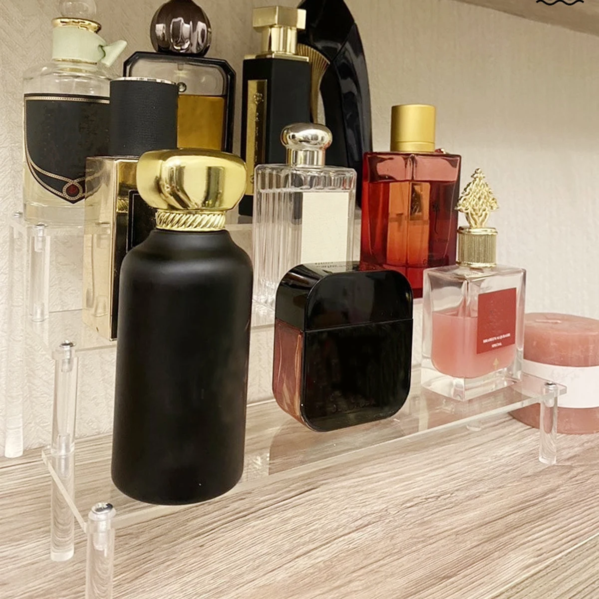 Home Storage Artifact Acrylic Display Stand Durable Display Rack For Cupcake Perfume Doll  Trapezoidal Blind Box Storage Shelf