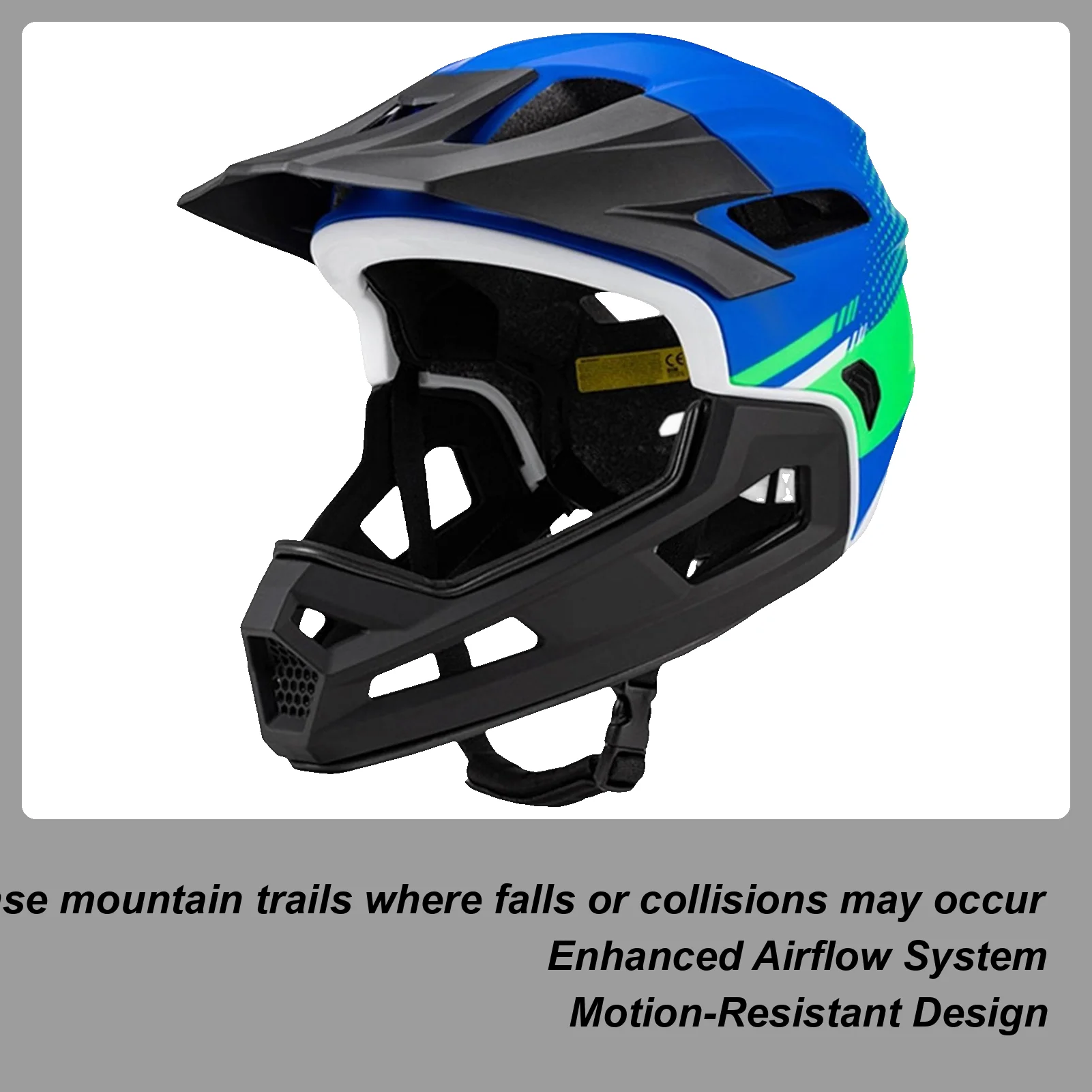 Full Face Bicycle Helmet Biking Head Cover Ventilation Bike Helmet For Bicycle Motocross Motorcycle Scooter Mountain Racing