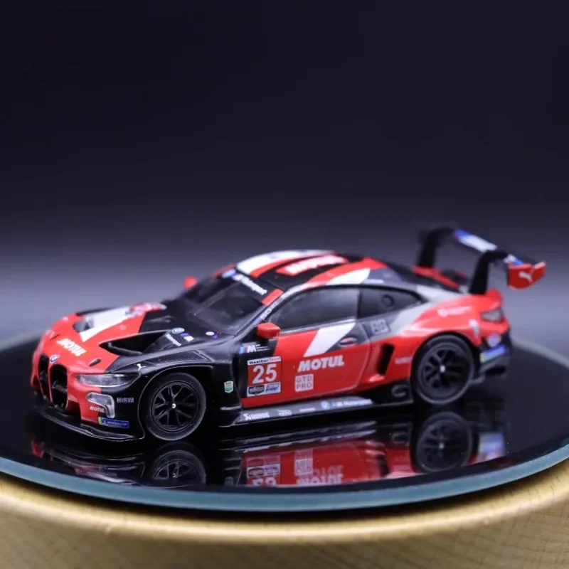 โมเดลขนาด1/64 416 BMW BMW M4 GT3 #25ของสะสมโมเดลอัลลอยหล่อขึ้นรูปของเล่นตกแต่งของขวัญวันเกิดของเล่นสำหรับเด็กผู้ชาย