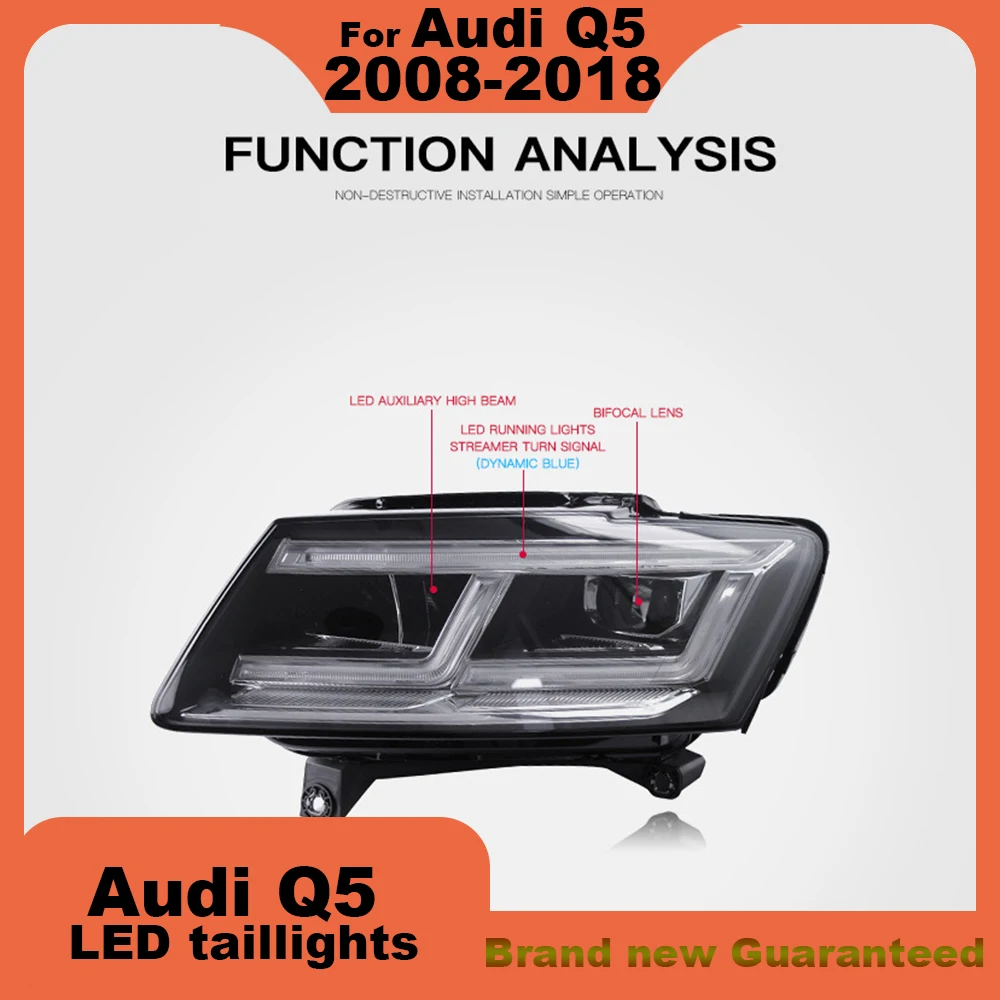 For Audi Q5 Matrix Headlights 2008-2018 upgrade Brand new LED headlamp High beam light Assembly Auto Accessories Plug and play