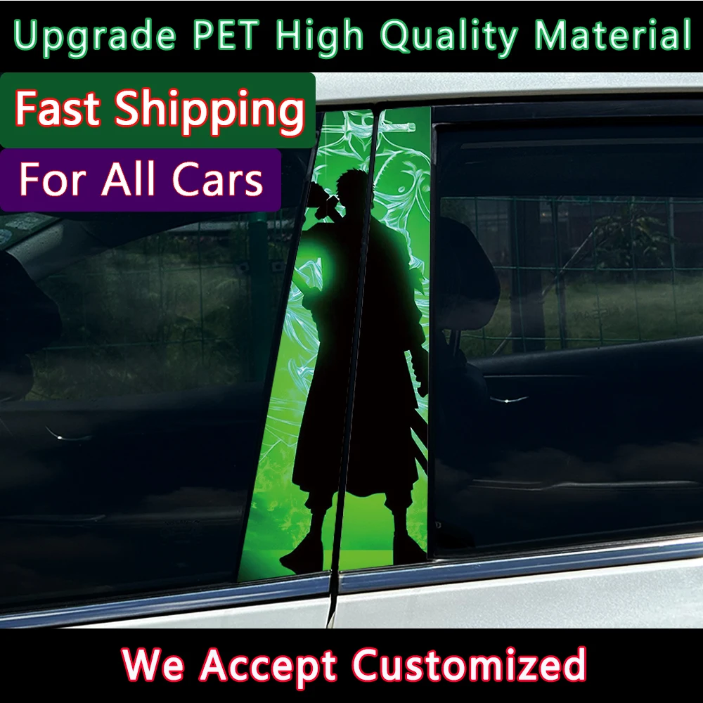 

1/2 шт., красивая крутая аниме-мальчик, наклейка на центральную стойку автомобиля, защитная пленка на стойку B, украшение