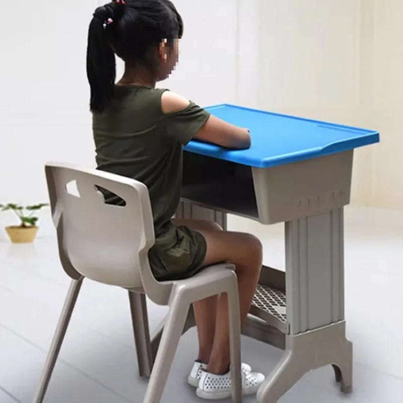 Desks and chairs for primary and secondary school students, double training desks, remedial classes, plastic steel school