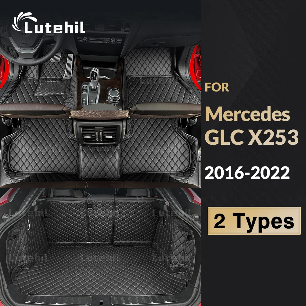 

Lutehil Car Floor Mats For Mercedes Benz GLC Class X253 SUV 2016 2017 2018 2019 2020 2021 2022 Car Trunk Mat Foot Pads Carpet