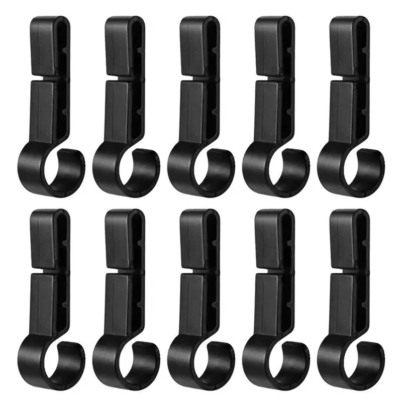 10pcs/set  Helmet Clips Hard Hat Light Clips Attachment Head Light Clamps Headlamp Hat Non-Slip Safety Caps Hook Outdoor Tools