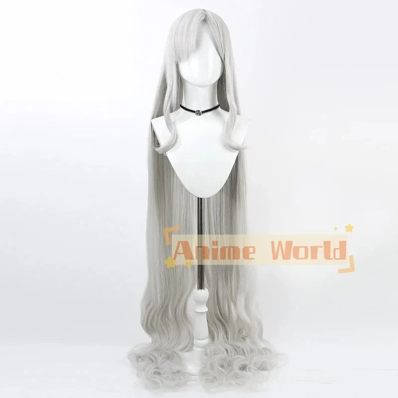 Blue Archive Hanuma Makoto Cosplay Wig 150cm Long Gray Synthetic Hair Heat Resistant Halloween Carnival Role Play Party +Wig Cap