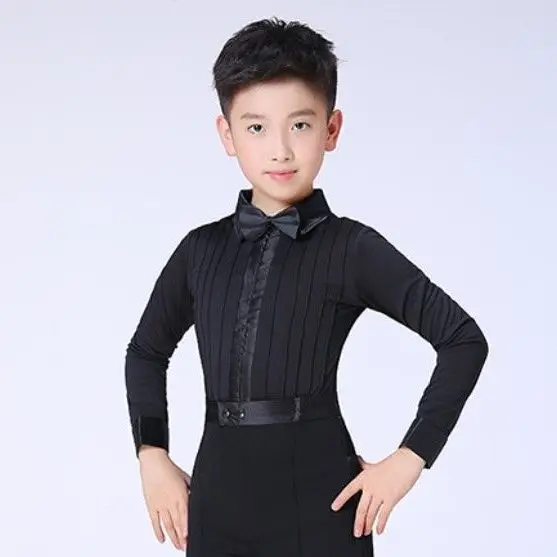 ballroom boy Latin dancing tango desigual competition suit children\'s professional dance wear boy salsa shirt + pants