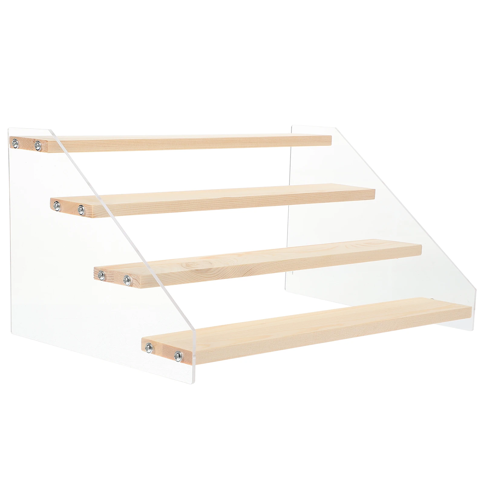 

Multi-Layer Spice Kitchen Storage Rack Tiered Shelf Countertop Organizer Strong Acrylic Wood Material Seasoning