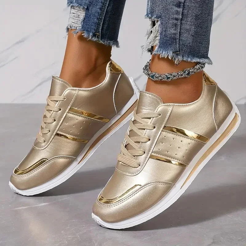 Damen Casual Sport Sneakers, Athletische Tennis-Loafer, Skateboard-Vulkanisierte Schuhe, Damen Plateau Elegante Modische Basketball-Schuhe – Detail 6