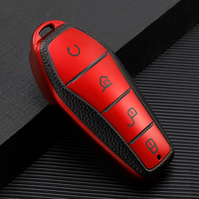 Funda para llave para BYD Song Plus Atto 3 Han EV Tang DM Qin Seal Dolphin TPU mando a distancia llavero accesorios para coche