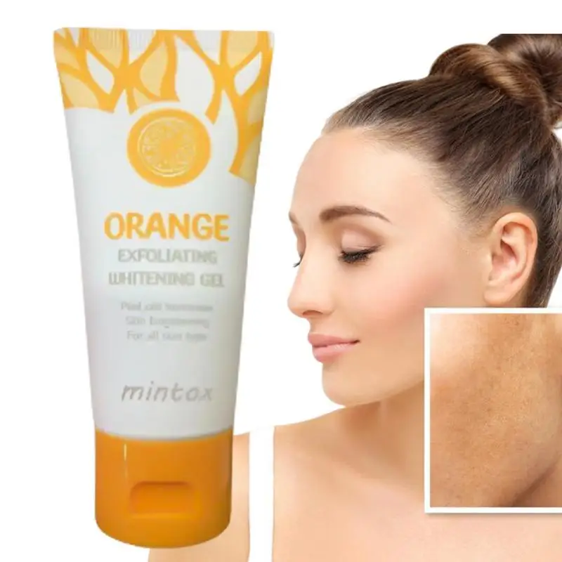 1pc Peeling Gel For Face Orange Brightening Gel Dead Skin Remover For Face Gently Exfoliator All Skin Types Body Moisturizer