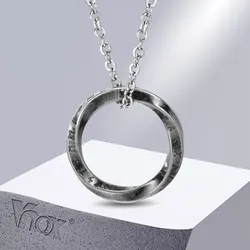 Vnox Viking Rune Mobius Necklaces for Men Women, Vintage Stainless Steel Nordic Almut Pendant, Unisex Casual Collar Jewelry