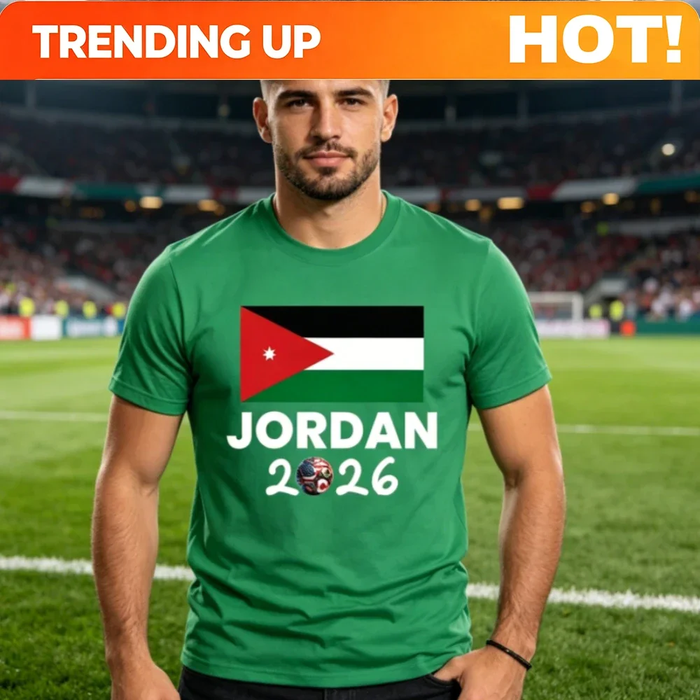 Customization Jordan 2026 Sports Fan Tee Patriotic Jordan 2026 Graphic T-Shirt Soccer Part Supplies Clothing Men Women Casual Su