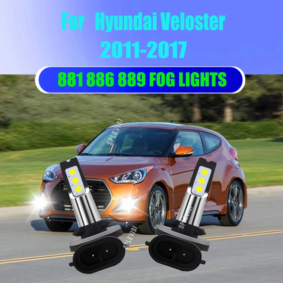 

881 Diamond Cut LED Fog Lights LED Fog Light Conversion Kit,Pack of 2 For Hyundai Veloster 2011 2012 2013 2014 2015 2016 2017