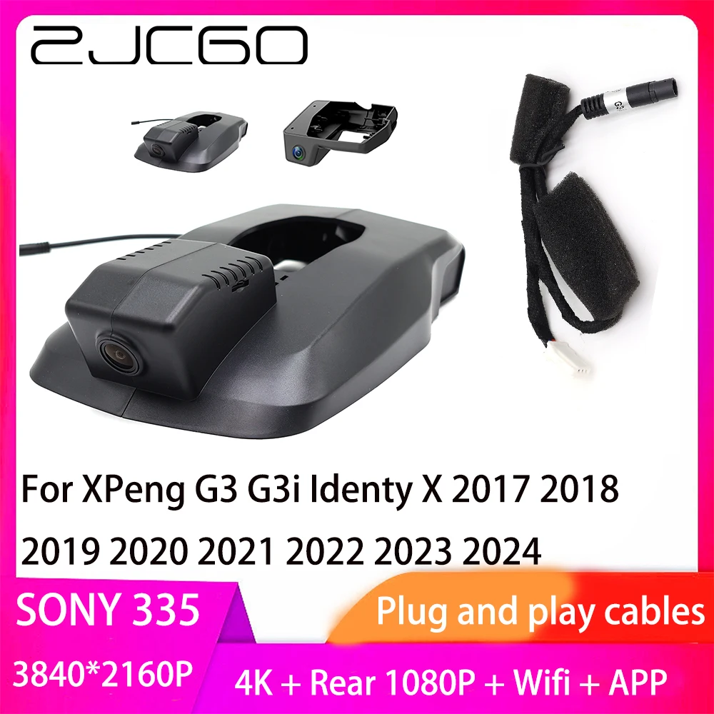 

ZJCGO Plug and Play DVR Dash Cam UHD 4K 2160P Video Recorder for XPeng G3 G3i Identy X 2017 2018 2019 2020 2021 2022 2023 2024