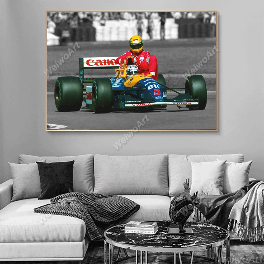 Nigel Mansell F1 Posters Racing Car Canvas Painting British Formula 1 Driver Wall Art Prints Picture For Room Decor Cuadros