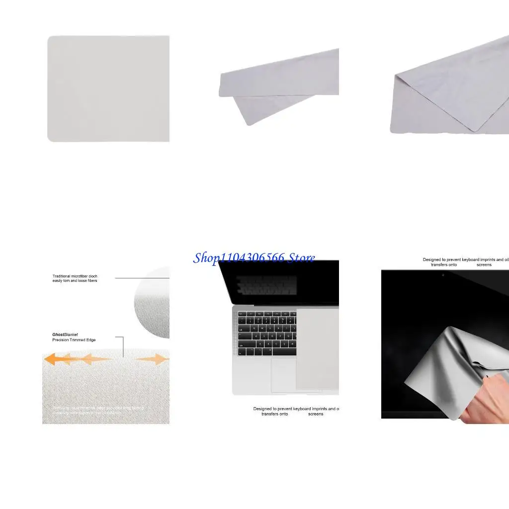 

02DD Dustproof Microfiber Protective Film Cover Notebook for Palm Keyboard Blanket Laptop Cleaning Cloth for MacBook Pro13/15