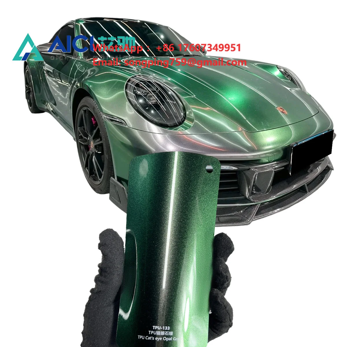 High Quality TPU Cat's Eye Opal Green Car PPF - Invisible Protection With Gloss Retention Color PPT TPU
