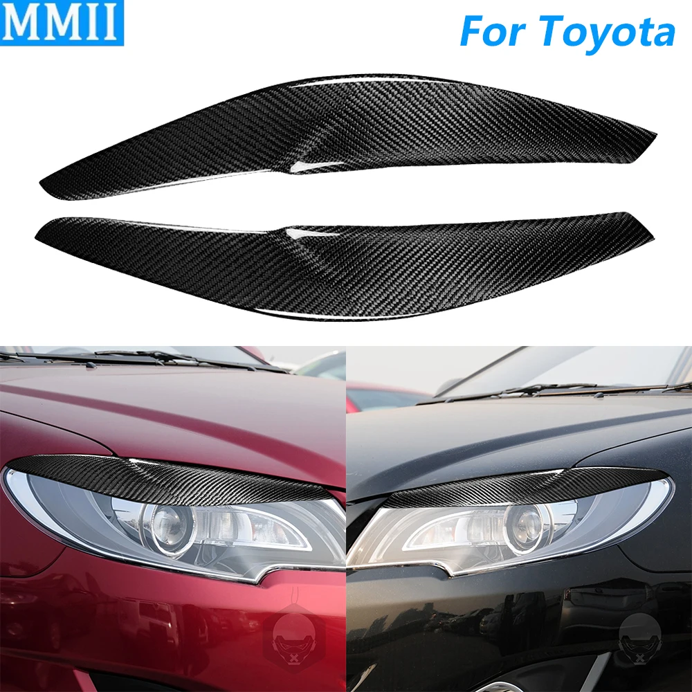 Для Toyota Corolla 2013-2016 настоящая сухая передняя фара из углеродного волокна, крышка для век, отделка панели, модификация автомобильных аксессуаров