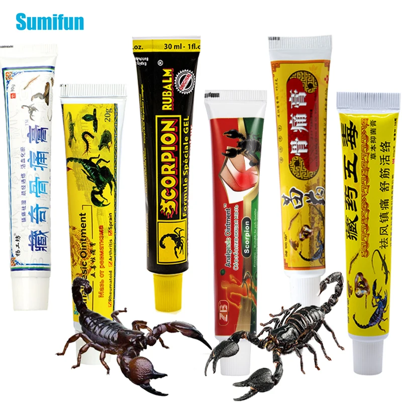 6 Types Scorpion Venom Pain Relief Ointment Knee Back Muscle Ache Rheumatism Arthritis Joint Analgesic Medicine Cream Body Oil