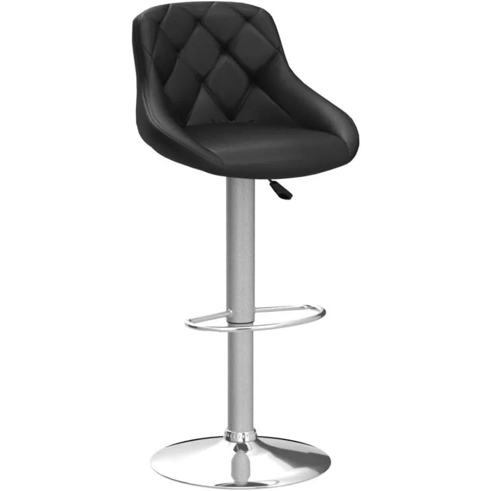 Bars Stools Set of 2 Bar Stools Swivel Stool Height Adjustable Bars Chairs with Back PU Leather Swivel Bar Stool Kitchen Count