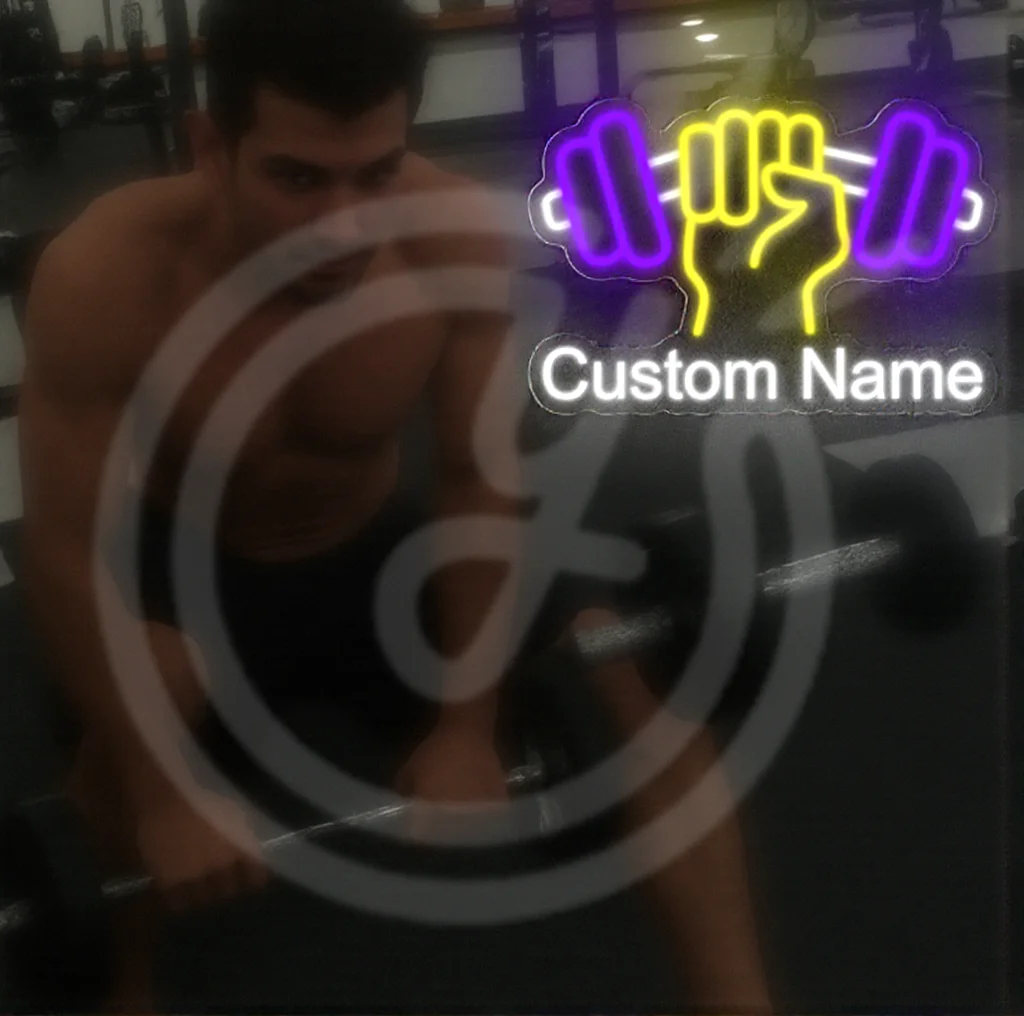 ป้ายไฟนีออนแบบกำหนดเองสำหรับตกแต่งธุรกิจ ป้ายโฆษณา ไฟกลางคืนสำหรับยิม มวย ยิม ป้ายโฆษณาสำหรับธุรกิจ ตกแต่งห้อง ป้ายไฟนีออน