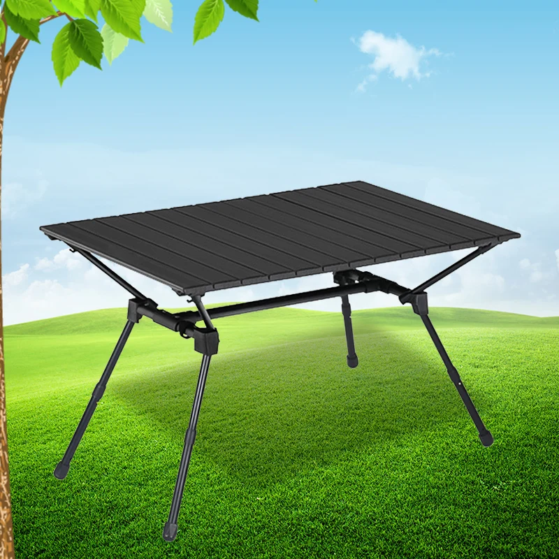 Camping Folding Table Portable Table Aluminum Alloy Folding Table Picnic Barbecue I-shaped Table Picnic BBQ Retractable Travel