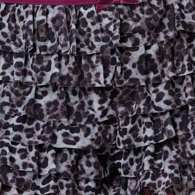 Pantalones cortos de hada Y2k para mujer, pantalón corto informal de cintura baja y estampado de leopardo marrón rojizo, cintura elástica ajustada para ropa al aire libre