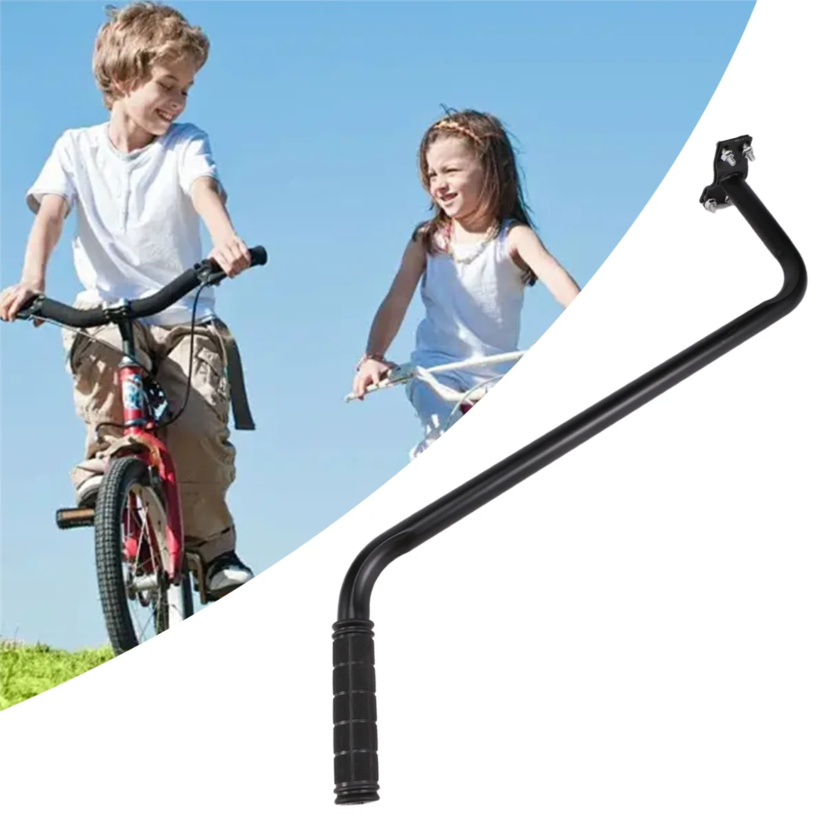 ABAZJ バイクトレーニングプッシュグラブバランスハンドルバー自転車ポールトレーナー子供用子供学習サイクリング車両デバイスバイクツール