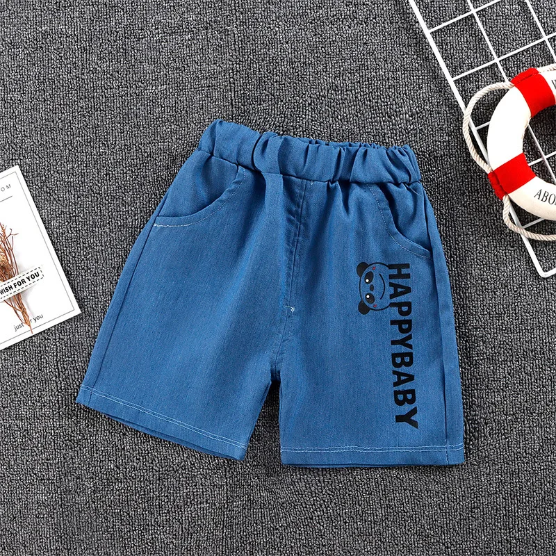 Baby Boy Shorts Jeans Thin Summer Boys Printing Denim Cotton Casual Kids Short Pants For Children Trousers 1-6 Years Clothing 39