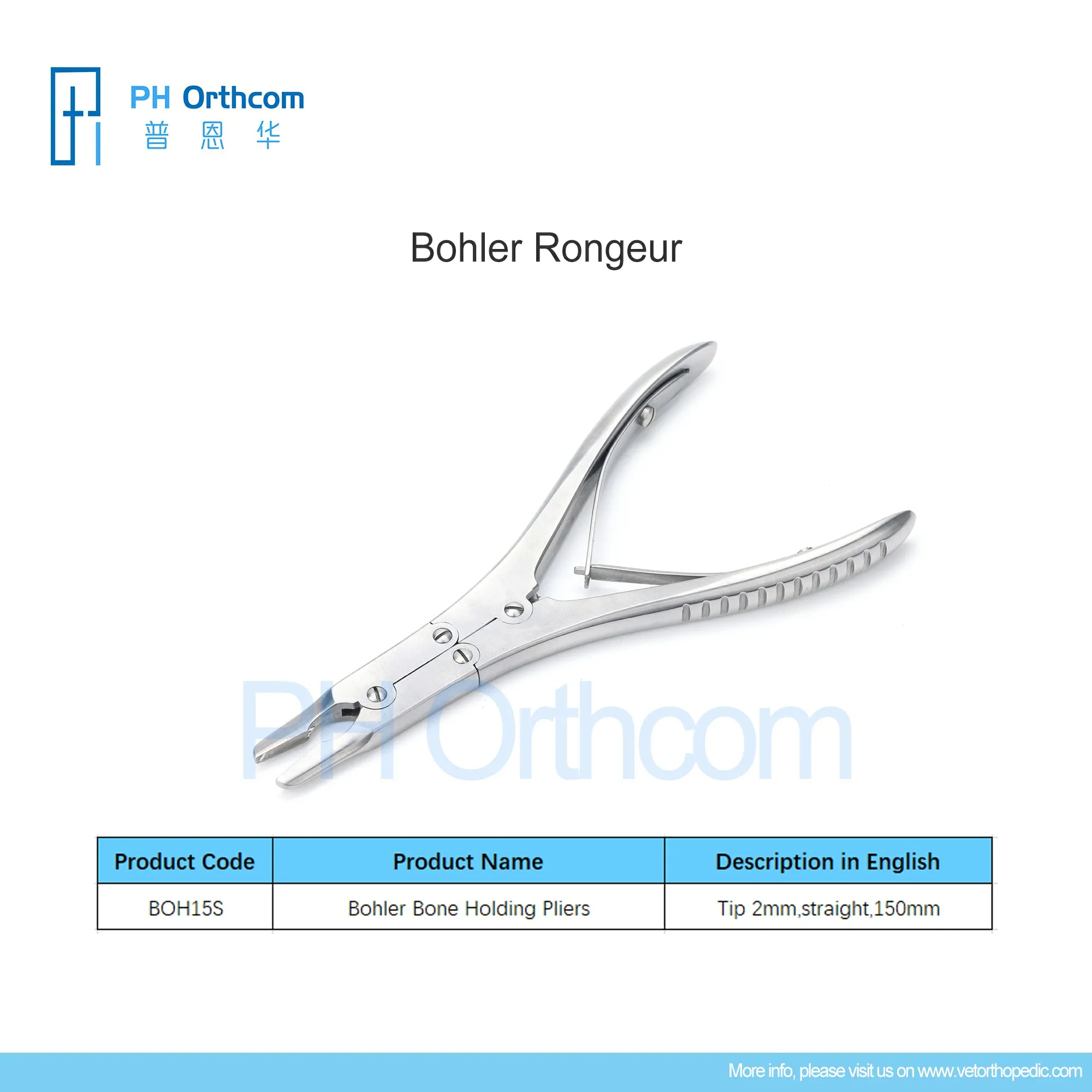 

Bohler Bone Ronguer Holding Pliers Orthopedic Surgical Instruments Accessories Veterinary Pets Medical Supplies and Equipment